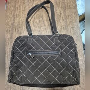 Vera Bradley Chocolate Brown Laptop Briefcase Bag